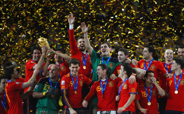 2010 là năm duy nhất Tây Ban Nha vô địch World Cup trên đất Nam Phi